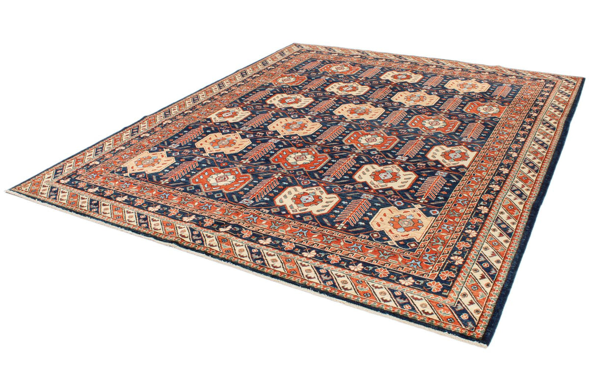 8x10 Navy and Ivory Turkish Traditional Rug