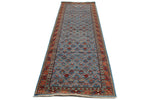 3x10 Blue and Red Traditional Runner
