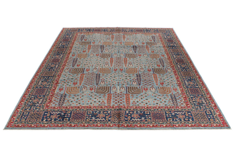 10x14 Navy and Blue Anatolian Traditional Rug