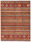 9x12 Red and Multicolor Tribal Rug