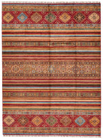 9x12 Red and Multicolor Tribal Rug