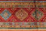 9x12 Red and Multicolor Tribal Rug