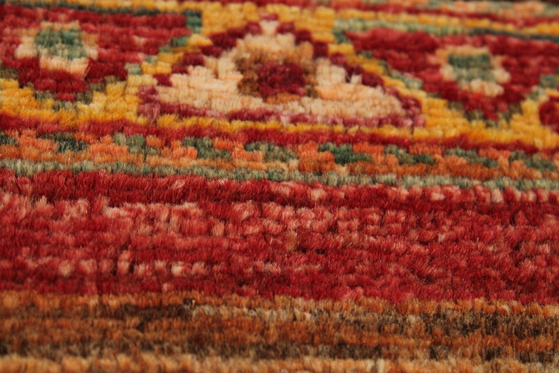 9x12 Red and Multicolor Tribal Rug