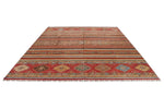 9x12 Red and Multicolor Tribal Rug