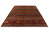 9x12 Red and Multicolor Tribal Rug