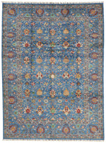 9x12 Light Blue and Blue Anatolian Traditional Rug