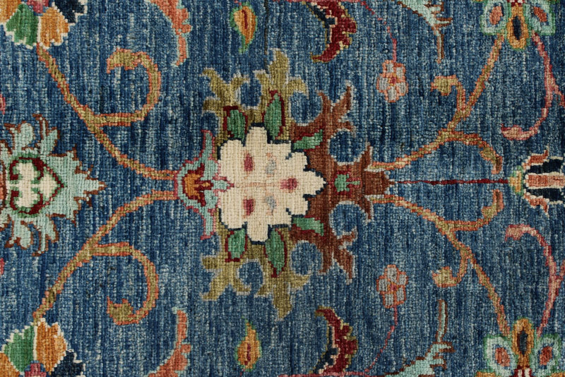 9x12 Light Blue and Blue Anatolian Traditional Rug