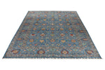 9x12 Light Blue and Blue Anatolian Traditional Rug