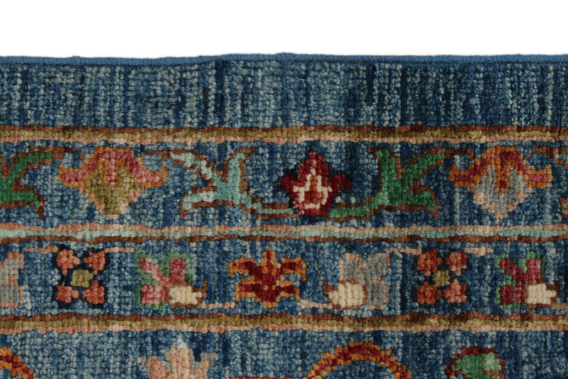 9x12 Light Blue and Blue Anatolian Traditional Rug