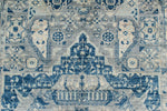 6x9 Blue and Gray Turkish Tribal Rug