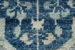 6x9 Blue and Gray Turkish Tribal Rug