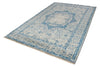 6x9 Blue and Gray Turkish Tribal Rug