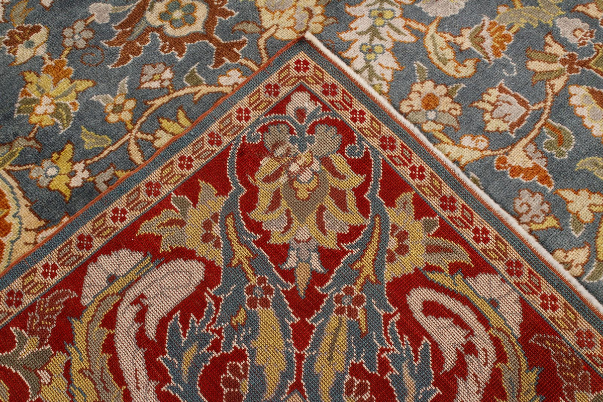 10x13 Gray and Orange Turkish Oushak Rug