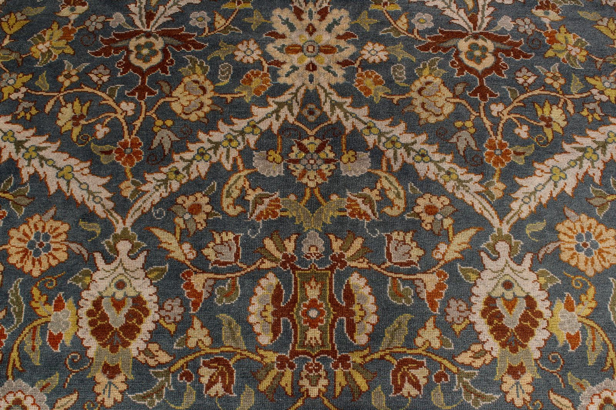 10x13 Gray and Orange Turkish Oushak Rug