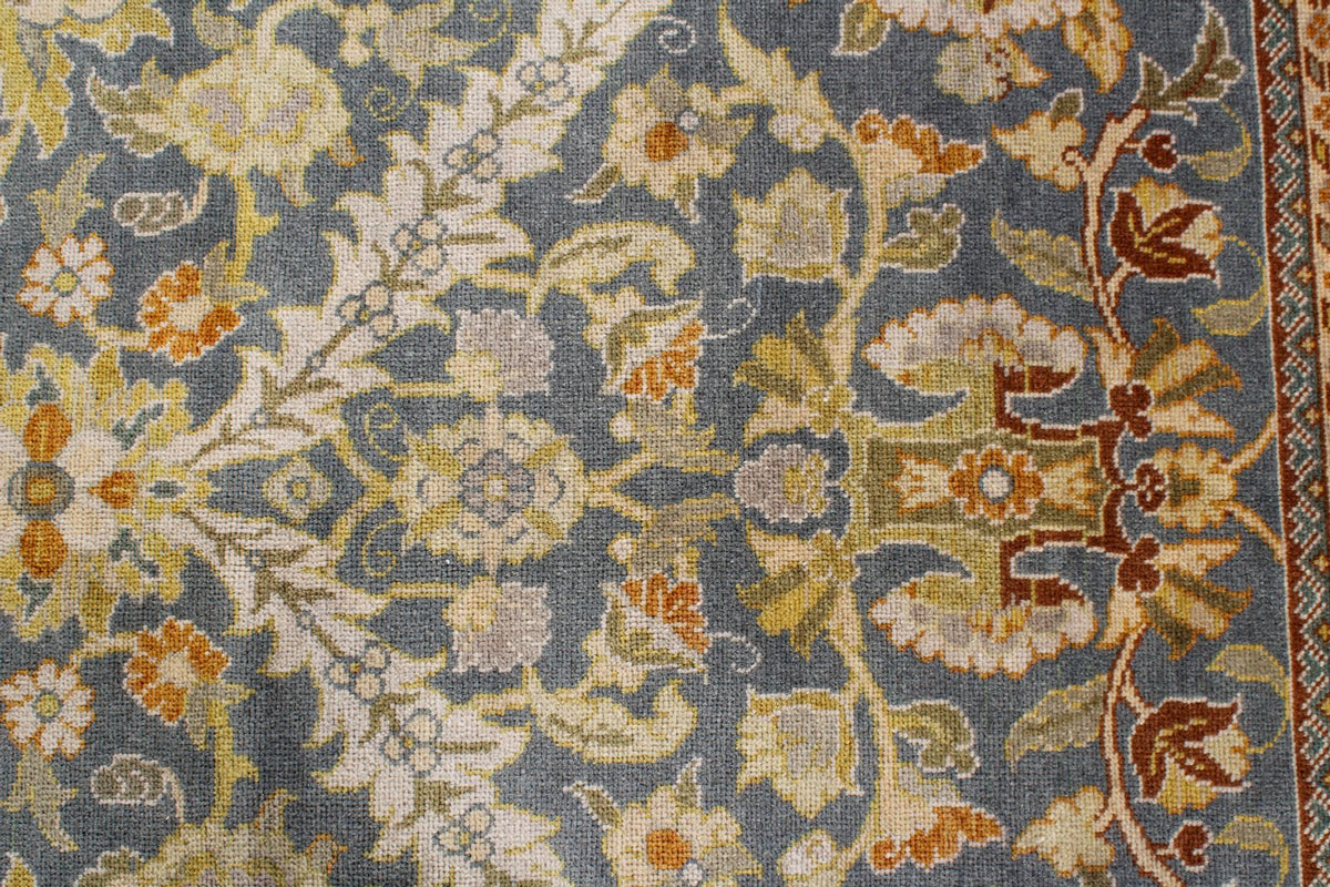 10x13 Gray and Orange Turkish Oushak Rug