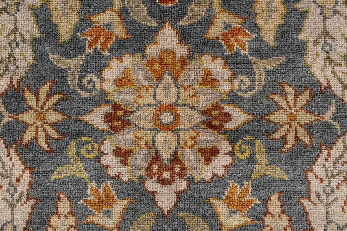 10x13 Gray and Orange Turkish Oushak Rug