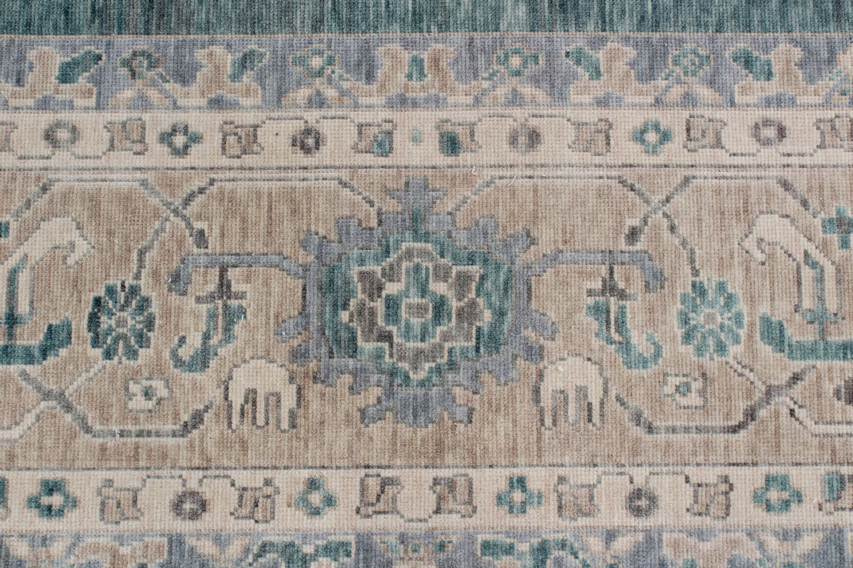 10x14 Blue and Beige Turkish Traditional Rug