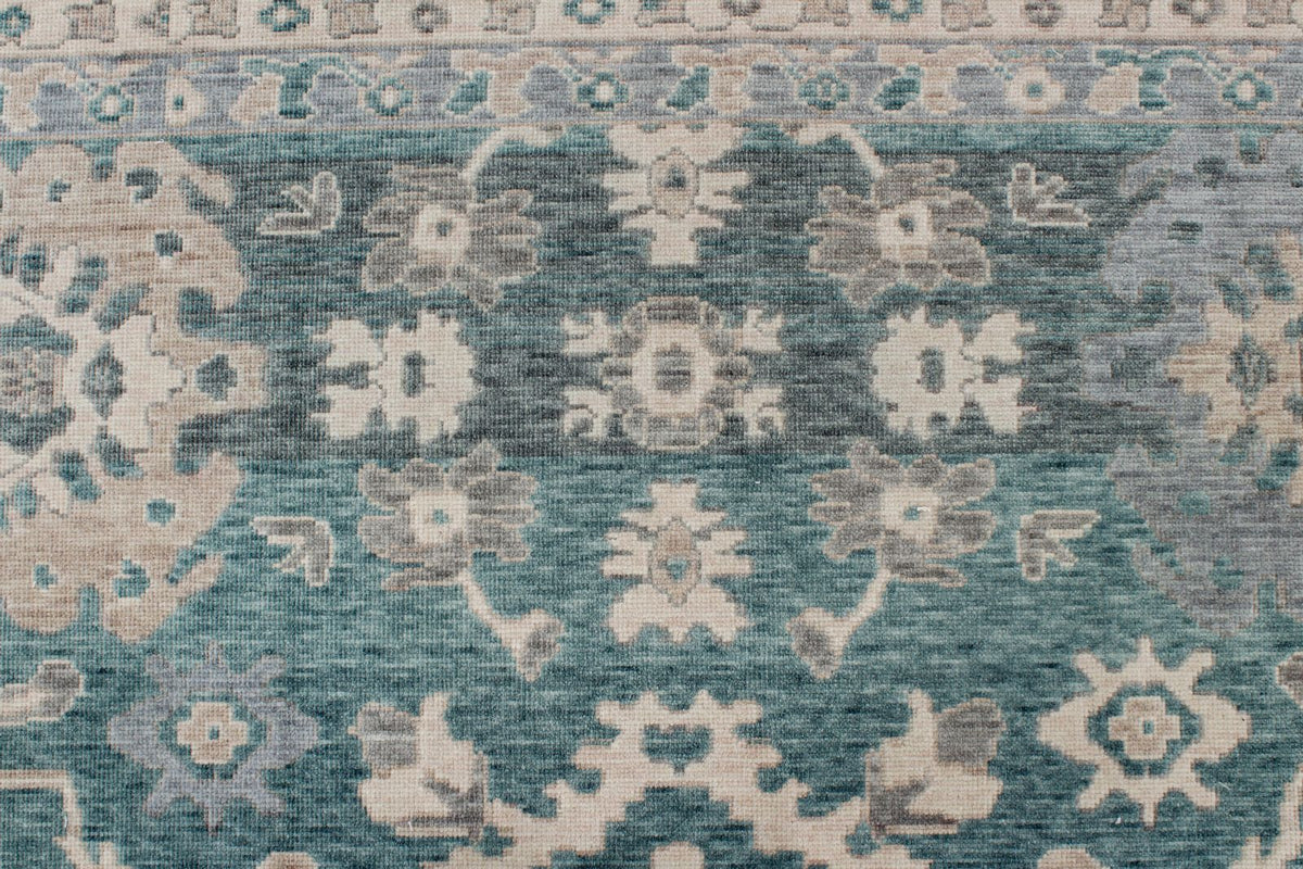 10x14 Blue and Beige Turkish Traditional Rug