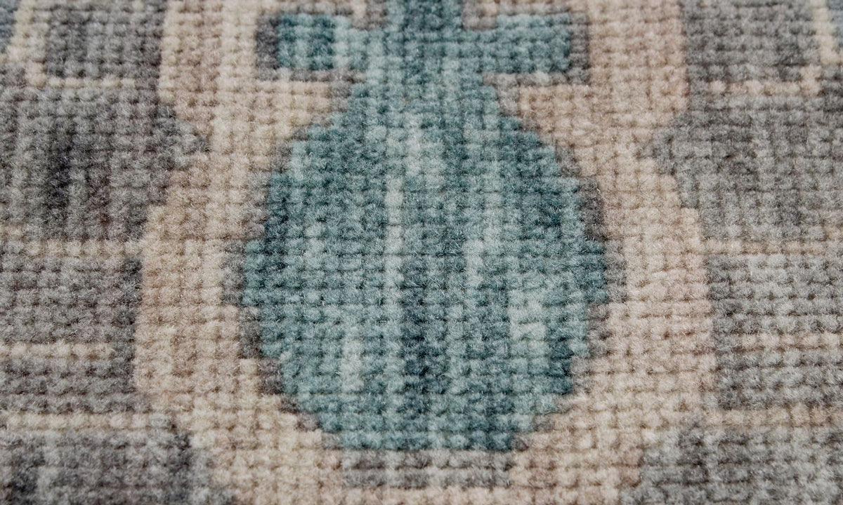 10x14 Blue and Beige Turkish Traditional Rug