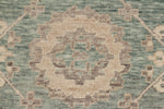 10x14 Green and Beige Turkish Traditional Rug