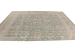 10x14 Green and Beige Turkish Traditional Rug