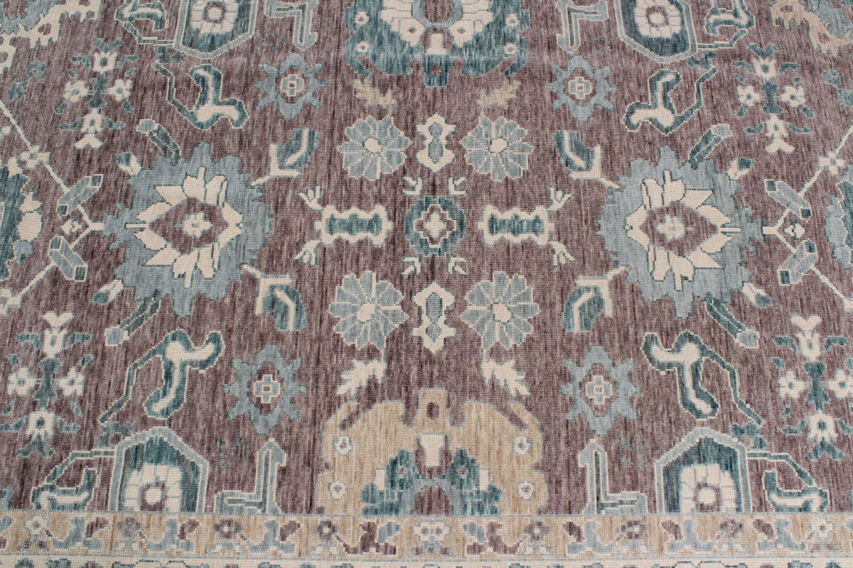 10x14 Blue and Ivory Turkish Traditional Rug