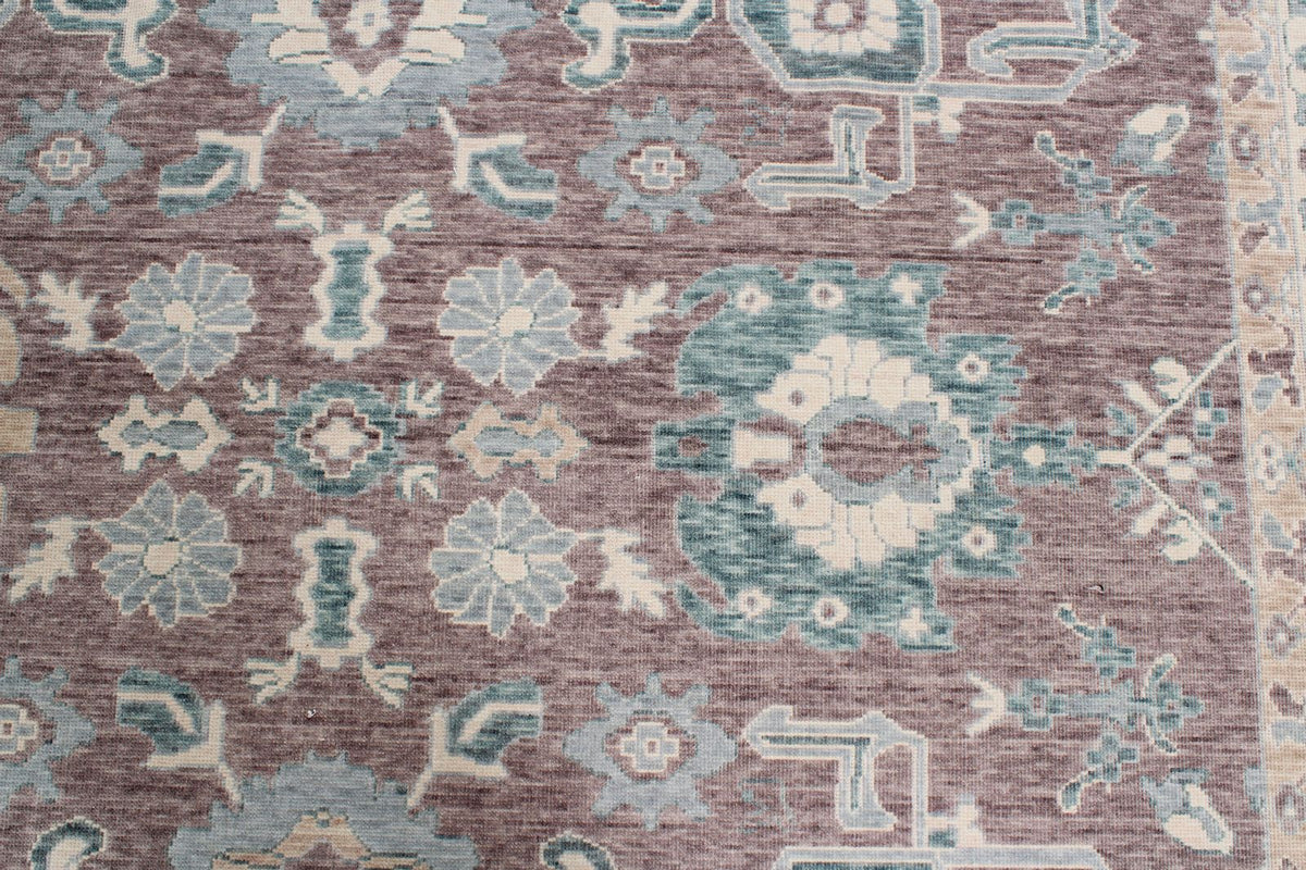 10x14 Blue and Ivory Turkish Traditional Rug