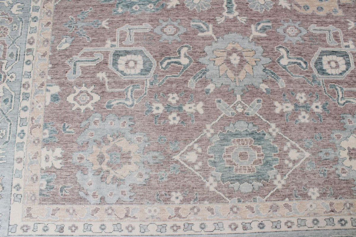 10x14 Purple and Blue Turkish Traditional Rug