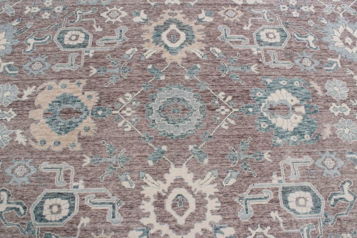 10x14 Purple and Blue Turkish Traditional Rug