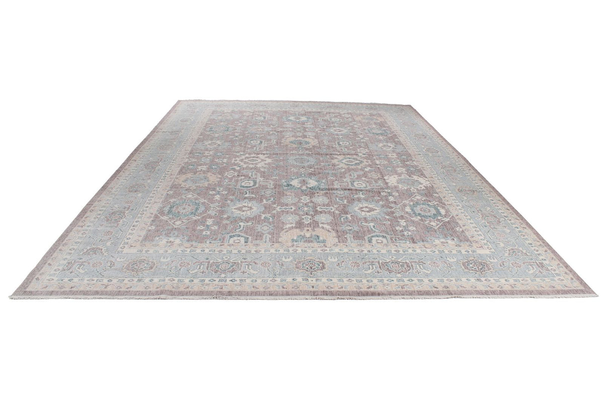 10x14 Purple and Blue Turkish Traditional Rug