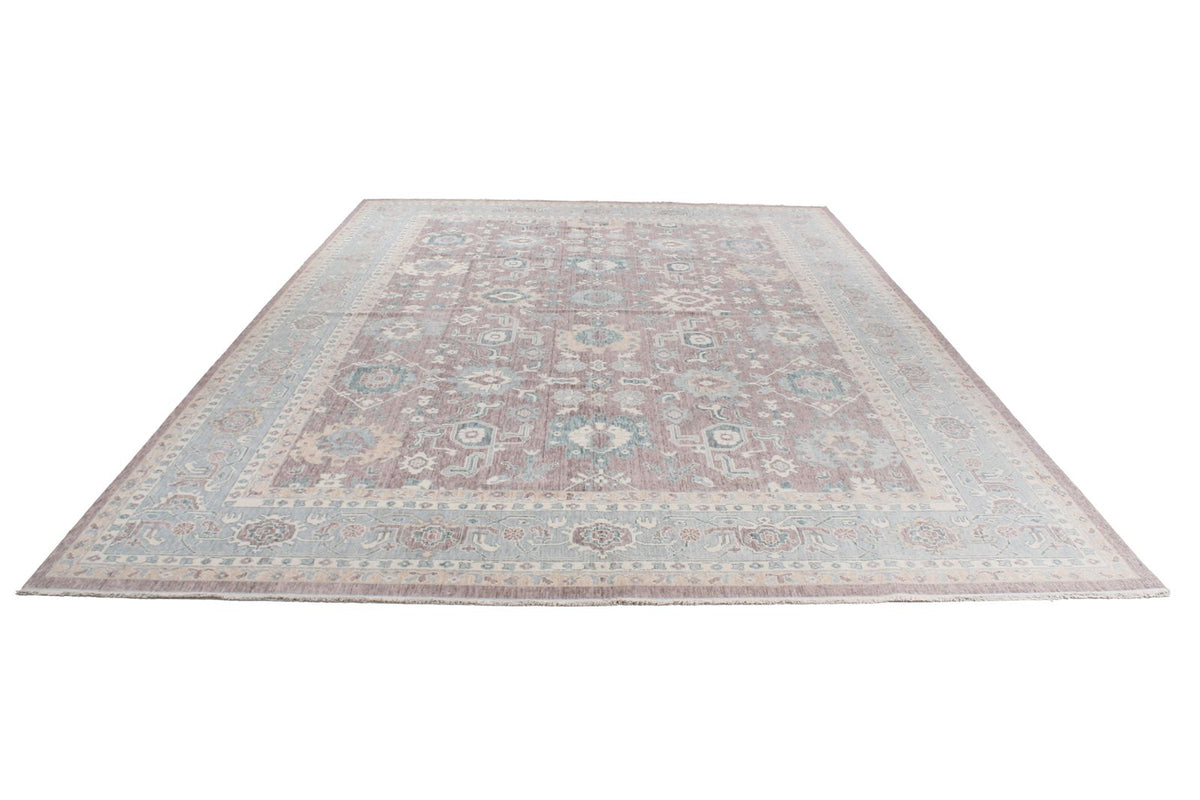 10x14 Purple and Blue Turkish Traditional Rug