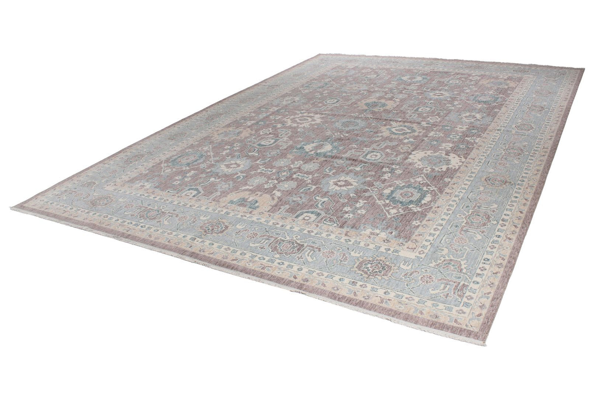 10x14 Purple and Blue Turkish Traditional Rug