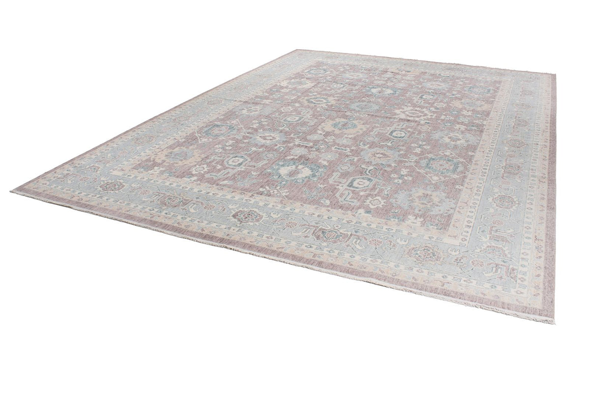 10x14 Purple and Blue Turkish Traditional Rug