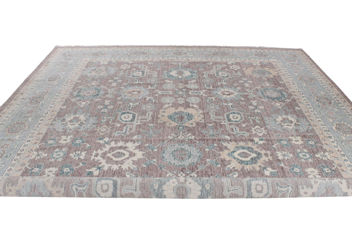 10x14 Purple and Blue Turkish Traditional Rug