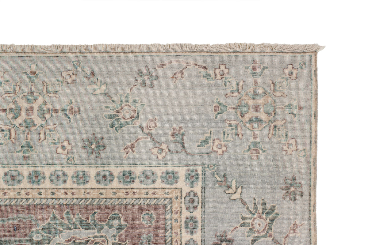 9x12 Purple and Blue Turkish Traditional Rug