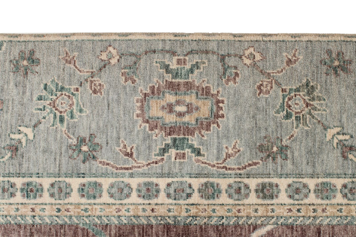 9x12 Purple and Blue Turkish Traditional Rug