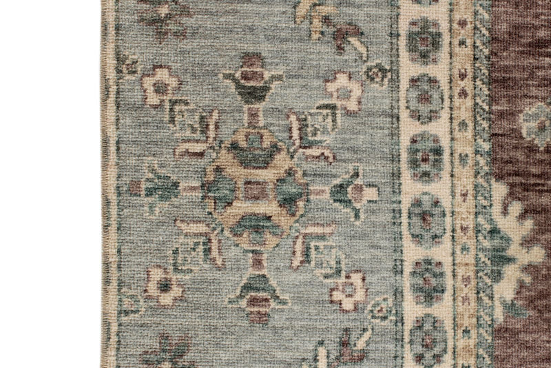 9x12 Purple and Blue Turkish Traditional Rug