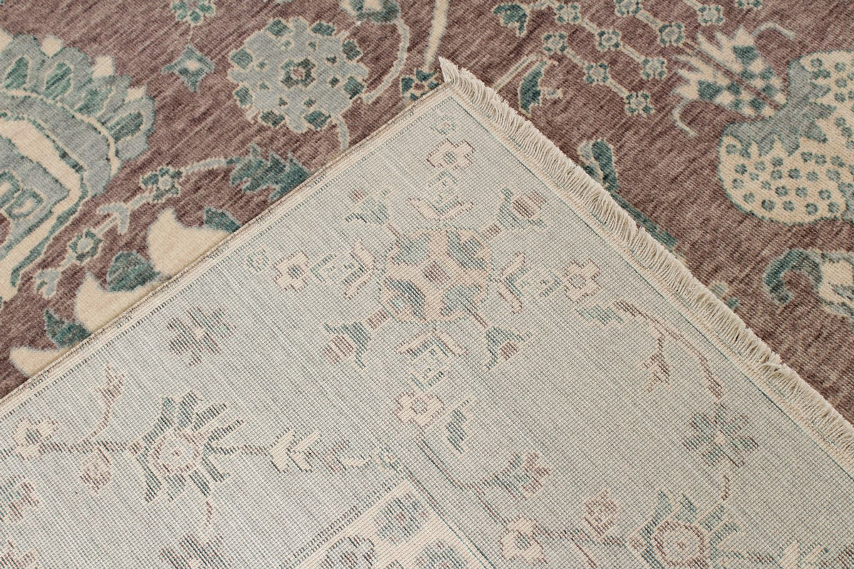 9x12 Purple and Blue Turkish Traditional Rug