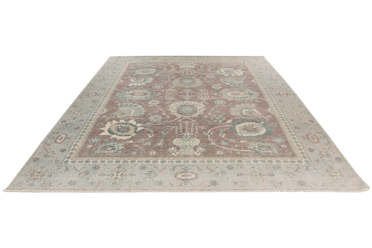 9x12 Purple and Blue Turkish Traditional Rug