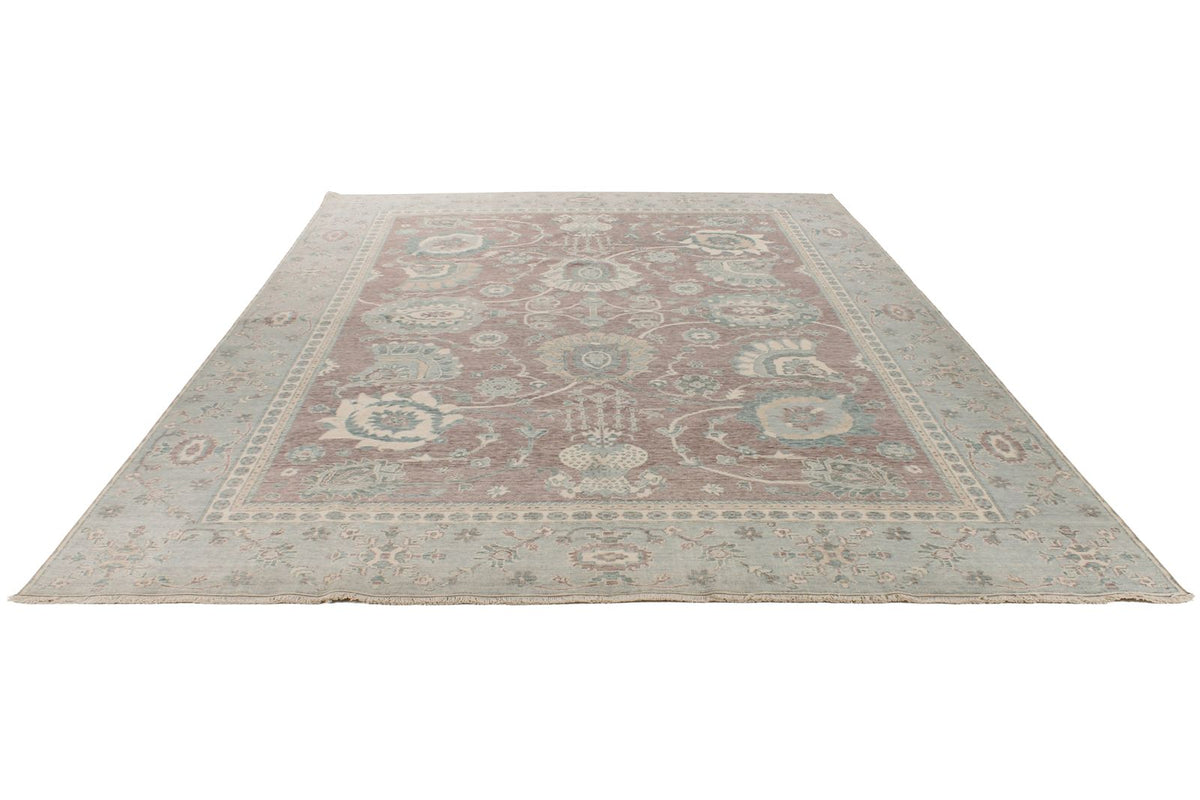 9x12 Purple and Blue Turkish Traditional Rug