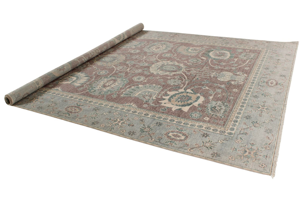 9x12 Purple and Blue Turkish Traditional Rug