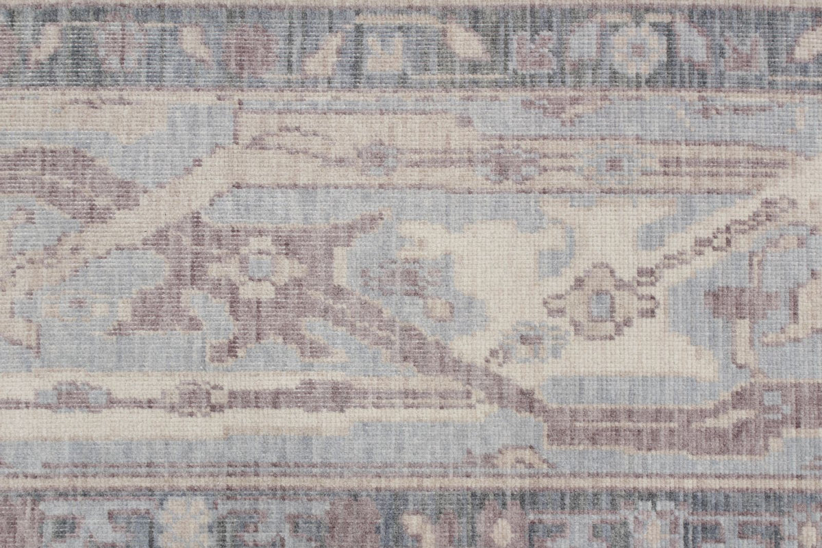 8x10 Ivory and Blue Turkish Traditional Rug