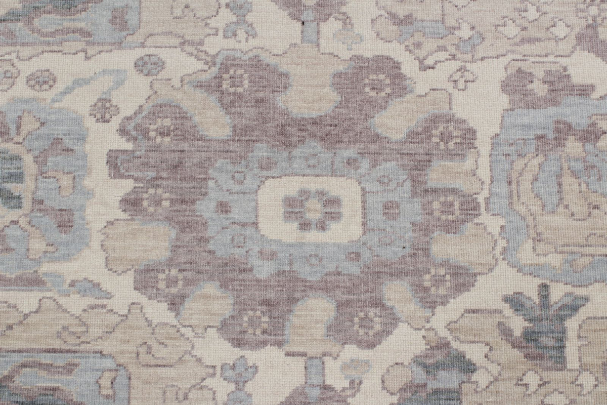 8x10 Ivory and Blue Turkish Traditional Rug