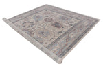 8x10 Ivory and Blue Turkish Traditional Rug