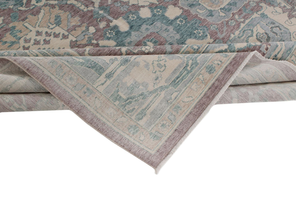 8x10 Purple and Blue Turkish Traditional Rug