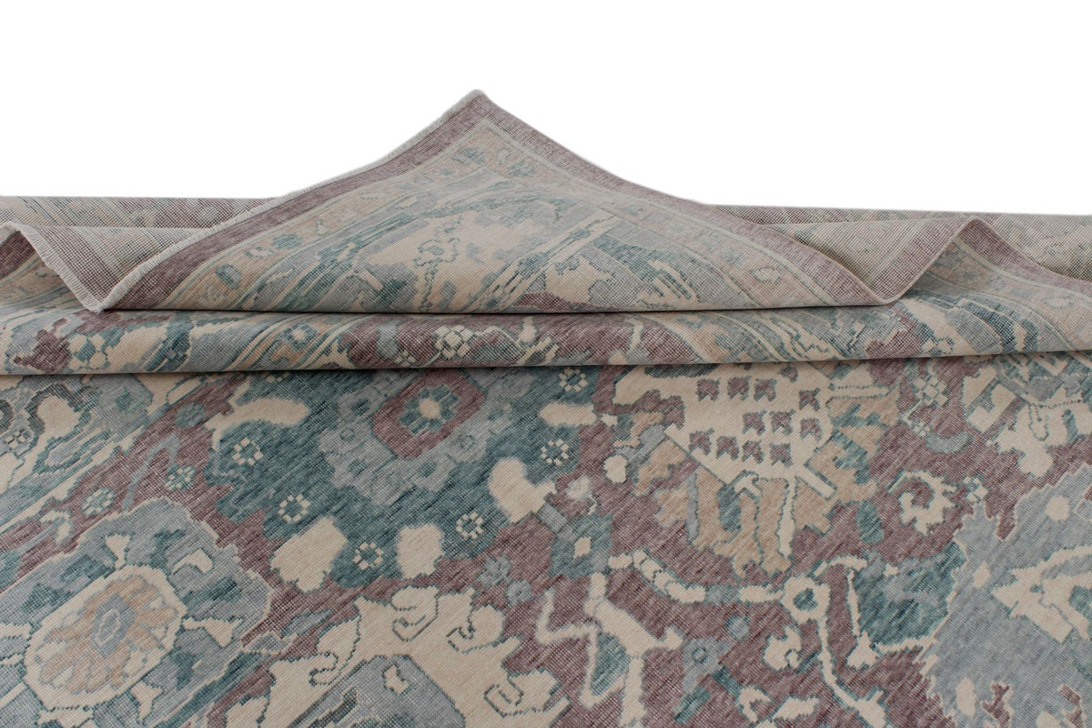 8x10 Purple and Blue Turkish Traditional Rug