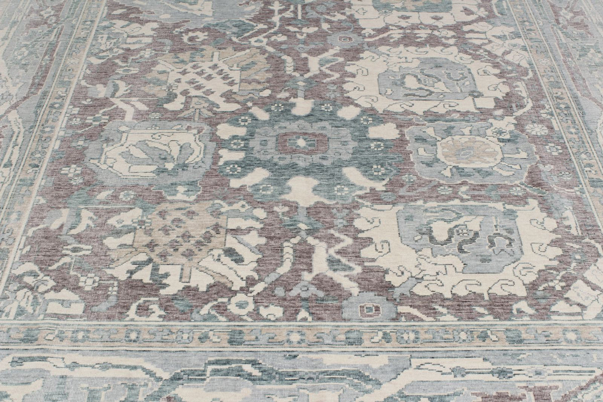 8x10 Purple and Blue Turkish Traditional Rug