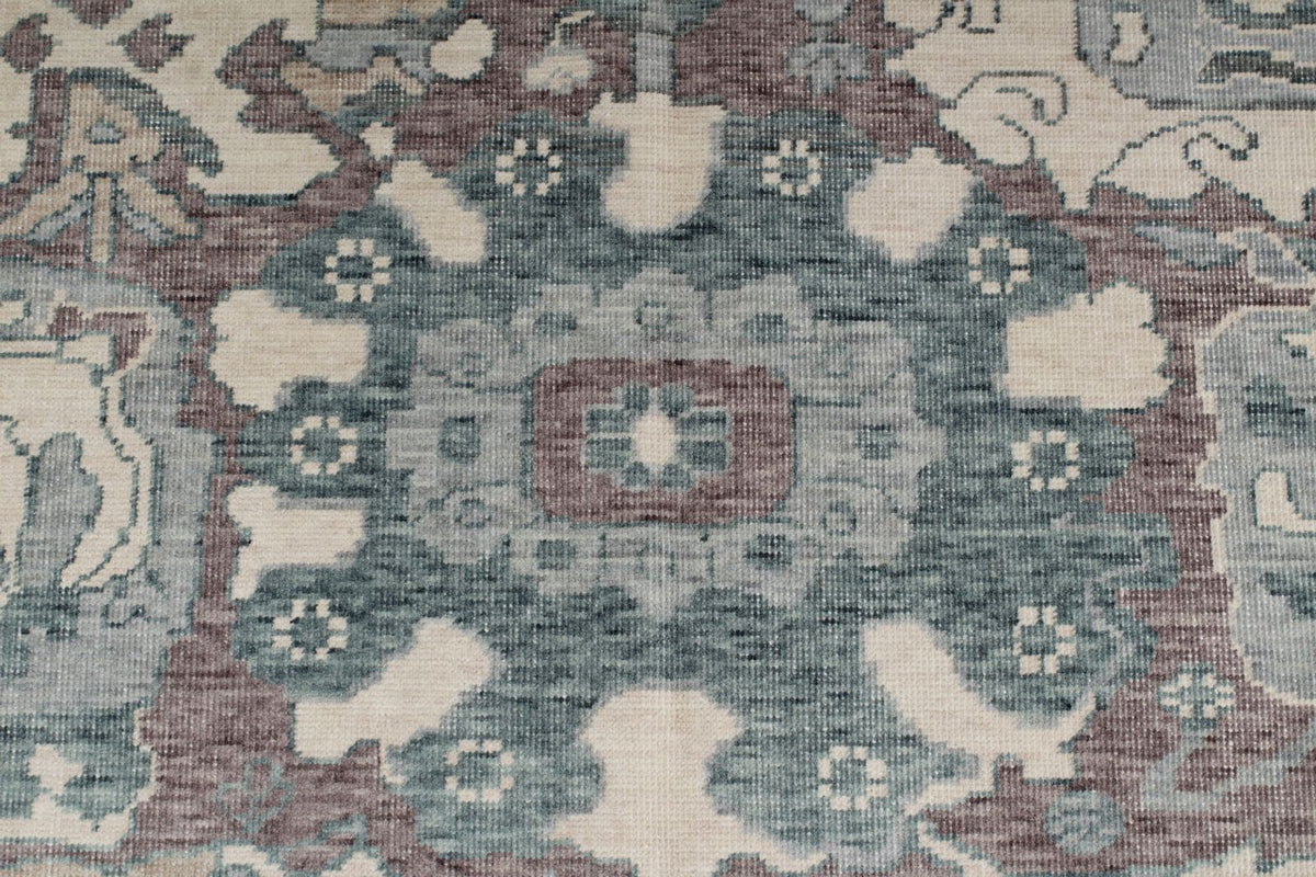 8x10 Purple and Blue Turkish Traditional Rug