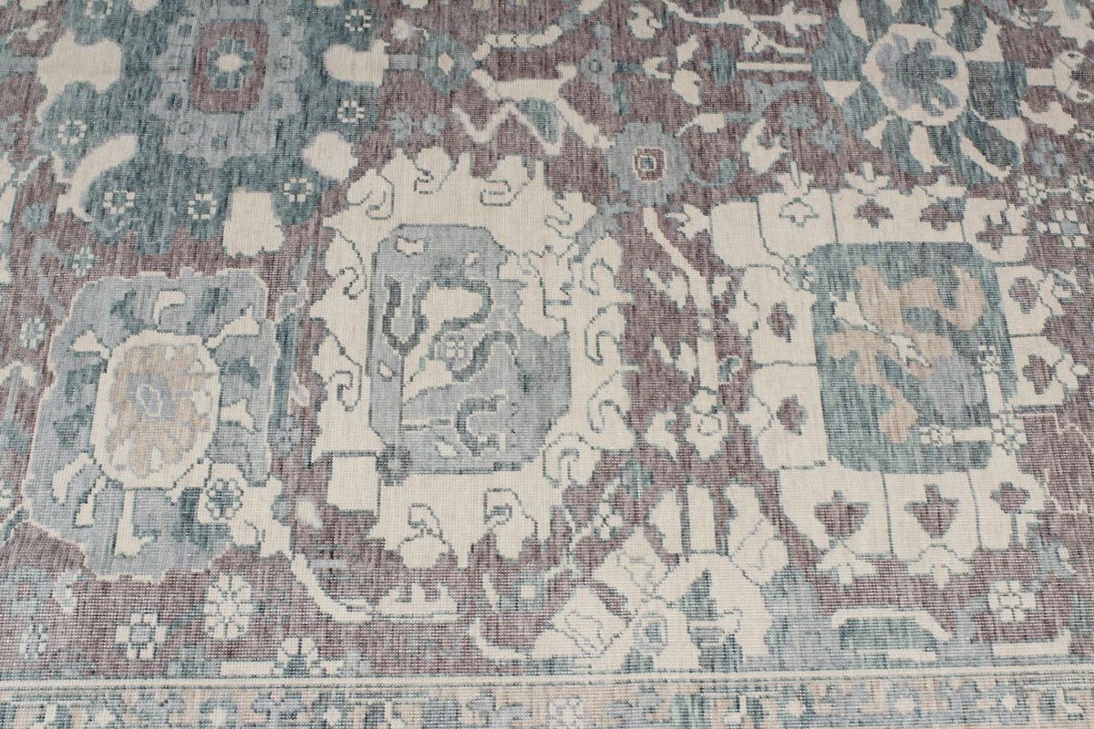 8x10 Purple and Blue Turkish Traditional Rug