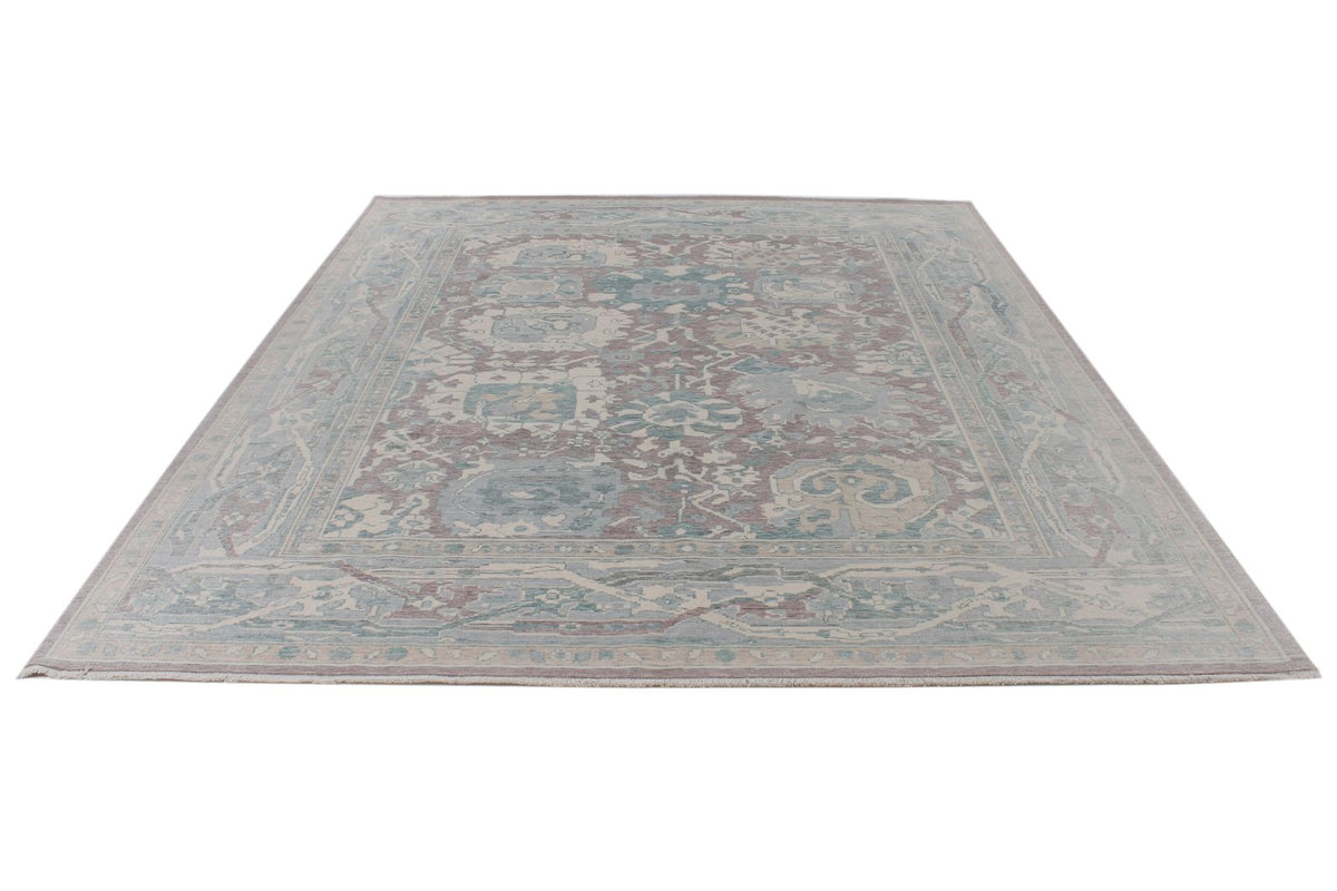 8x10 Purple and Blue Turkish Traditional Rug